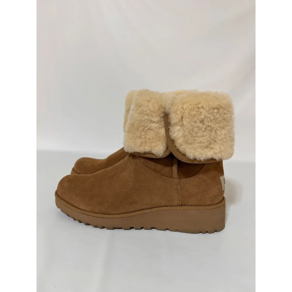 UGG Amie Women's size 6.5 37.5 Classic Chestnut  Sheepskin Wedge Mid Calf Boots